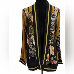 Farm Rio Floral Open Front Cardigan Size Small